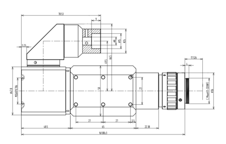 Microscope C-mount lens VA6-LCM-MS-50X-WD15-110-CO mech drawing