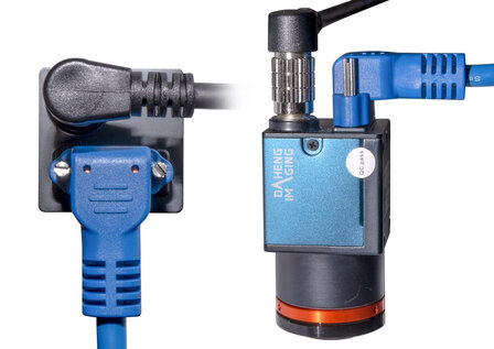 1-M&egrave;tres USB3.0 C&acirc;ble - 90degree, Screw lock, Qualit&eacute; industrielle, 90degree