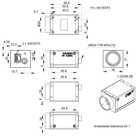 ME2P-2621-4GM-P, GMAX0505, 5120x5120, 4fps, 1.1", Obturateur Global, CMOS, Mono