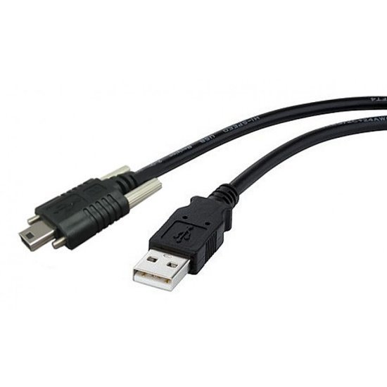 3-Mètres USB2.0 Câble, Screw lock, Qualité industrielle