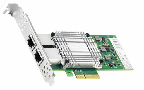 Adapteur PCIE4X, 2x 10GIGE, dual bus,  WITHOUT POE